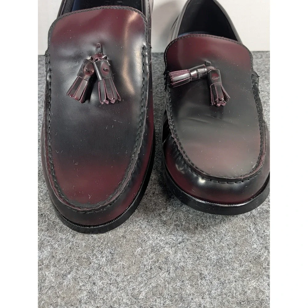 Rockport Mens Tassel Loafers Burgundy Black Ombre Leather truTECH RMWHITLAW 12W